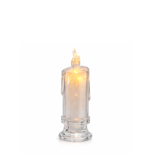 ŚWIECA BROKATOWA LED 15CM CIEPŁE ŚWIATŁO