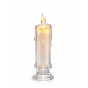 ŚWIECA BROKATOWA LED 18CM CIEPŁE ŚWIATŁO