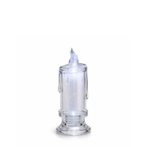 ŚWIECA BROKATOWA LED 15CM ZIMNE ŚWIATŁO
