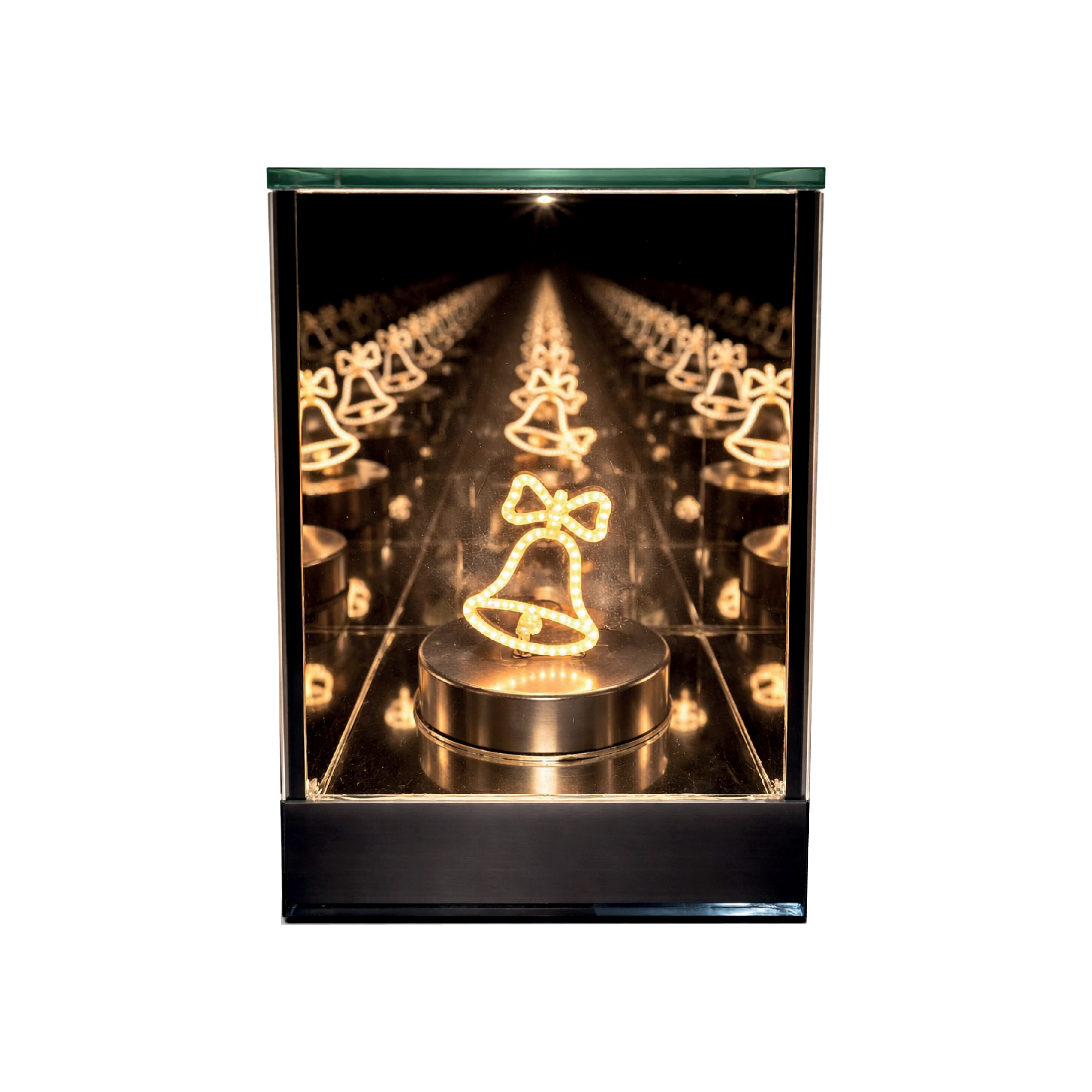 LAMPION LUSTRZANY 3D KWADRAT DZWONECZEK