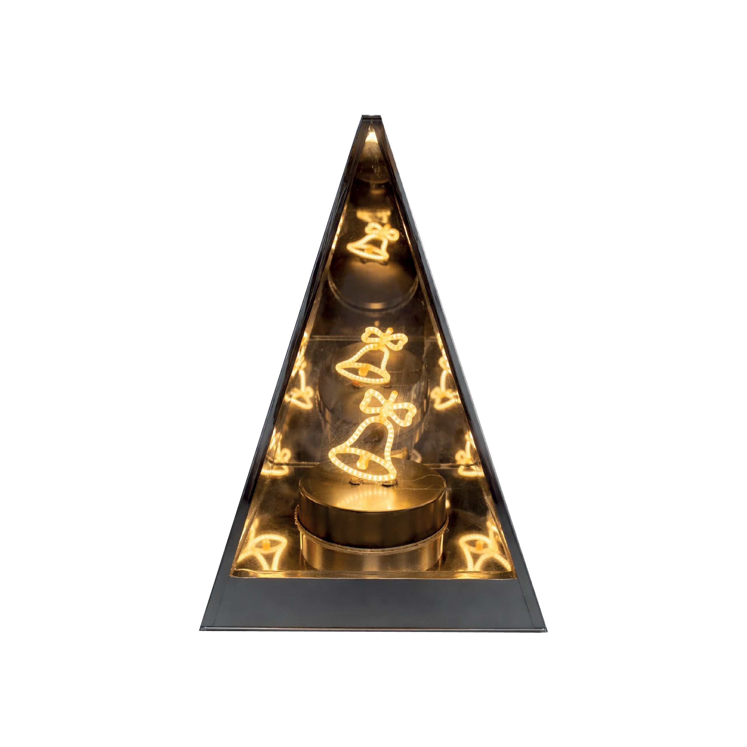 LAMPION LUSTRZANY 3D TRÓJKĄT DZWONECZEK