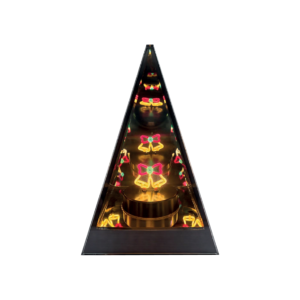 LAMPION LUSTRZANY 3D TRÓJKĄT DZWONECZKI